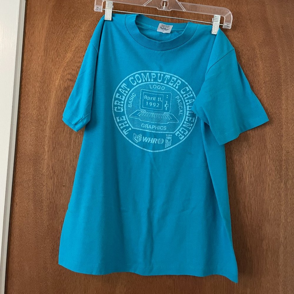 VINTAGE 90s computer t-shirt size large